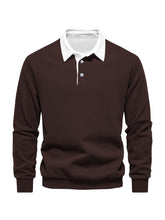 Fall & Winter Solid Color Fleece-Lined Shirt - Men's Casual Machine Washable with Button Detail gotmes-shop