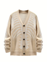 Plus Size Skeleton Print Long Sleeve V Neck Cardigan Sweaters - Men's Button Down Outwear Coats gotmes-shop