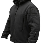 Windproof Fleece Jacket - Men's Cozy Hooded Coat - Zipper, Solid Color, Multiple Pockets for Autumn and Winter gotmes-shop