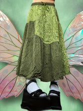 Patchwork Graphic Print Skirt, Elegant & Vacation Drawstring Midi Skirt For Spring & Summer, Women's Clothing voguable