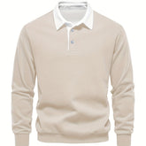 Fall & Winter Solid Color Fleece-Lined Shirt - Men's Casual Machine Washable with Button Detail gotmes-shop