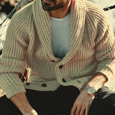 Sweater Men Wool Turn-down Collar Cardigan Botton Thick Warm Men Clothing Pocket Solid Jacket England Style Long Sleeve Men Coat voguable