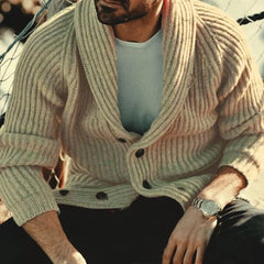 Sweater Men Wool Turn-down Collar Cardigan Botton Thick Warm Men Clothing Pocket Solid Jacket England Style Long Sleeve Men Coat voguable