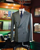 Voguable Gray Men Suits Slim Fit Double Breasted Tailor-Made 2pcs Suit Jacket Tuxedo Formal Prom Work Wear Formal Business Customized voguable