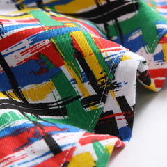 Voguable Men's Y2K Colored Printed Jeans Fashion Stretch Denim Pencil Pants Stripe Plaid Painted Slim Fit Trousers voguable