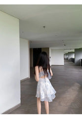 Voguable Summer Party Midi Elegant Dress Women Strap Sexy Design High Wasit Vintage Casual Sleeveless Chiffon Sweet Dress voguable