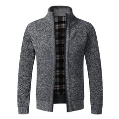 Autumn Winter Warm Cardigan Men Fleece Zipper Sweaters Jackets Mens Slim Fit Knitted Sweatercoat Thick Cardigan Sweater Coat Men voguable