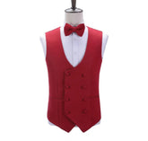 Voguable Homme Men Wedding Suit Shawl Lapel Tuxedo For Groom Marriage Suit Jacket Vest Pant Wedding Groom Prom Formal Tailored voguable