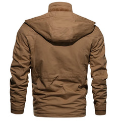 Winter Fleece Jacket Men Casual Thick Thermal Coat Army Pilot Jackets Air Force Cargo Outwear Hooded Jacket Mens Clothes voguable