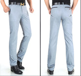 Stretch Formal DressTrousers For Men Summer Straight Classic Men's Total Freedom Relaxed Classic Fit Flat Front Pant voguable