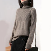 Winter Thick Warm Women Turtleneck Pullover Sweater Fashion Loose Long Sleeve Autumn Knitted Jumper Large Size Sweater Coat voguable