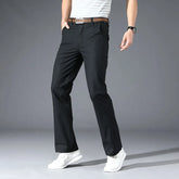 Thin Mens Flared Pants Bootcut Boot cut Cargo Pants Men Leg Fit Classic Flare Vintage Male Straight Trousers white black voguable