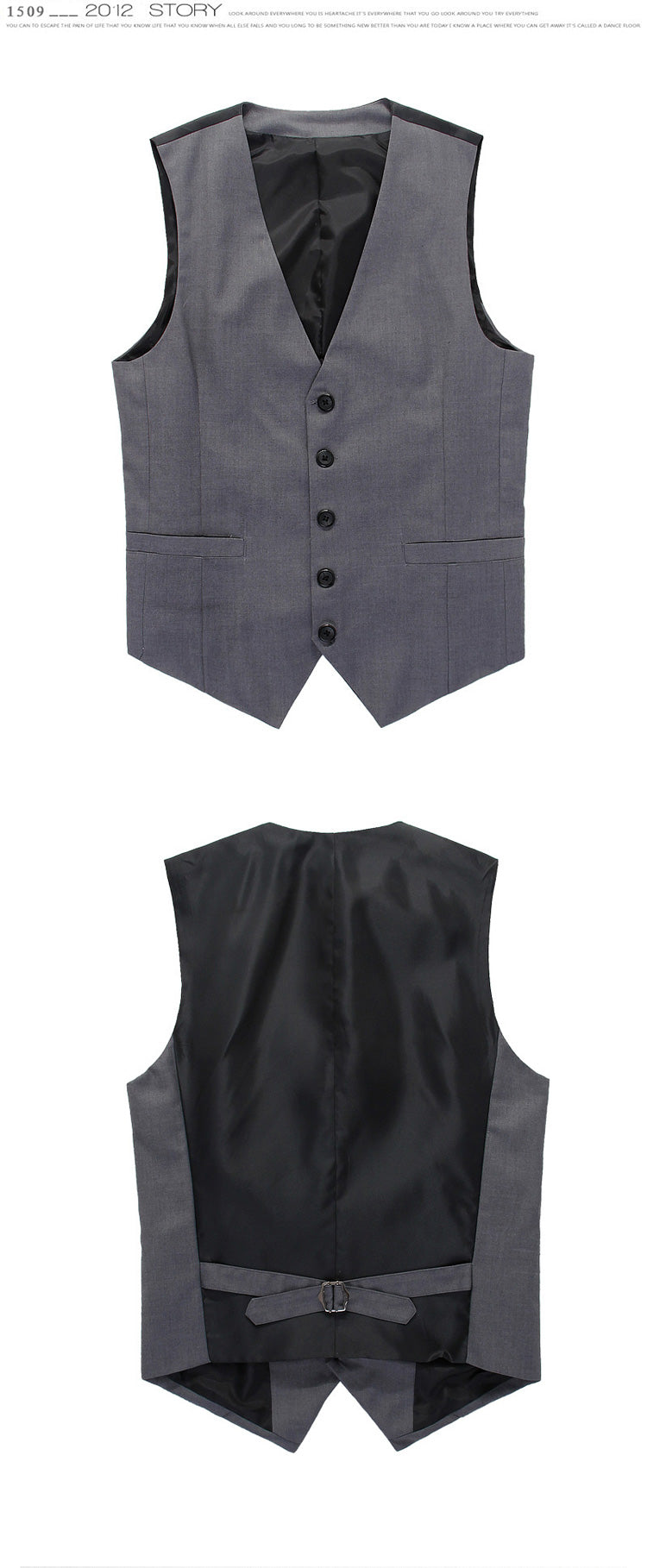 New Men's Fashion Boutique Cotton Fashion Solid Color Casual Suit Vest Men's Black Gray Formal Businss Vest Wedding Dress voguable