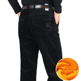 ICPANS Casual Pants Straight Loose Fleece Thicken Warm Winter Pants Men Corduroy Men Trousers Plus Size 40 42 44 2018 New voguable