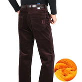 ICPANS Casual Pants Straight Loose Fleece Thicken Warm Winter Pants Men Corduroy Men Trousers Plus Size 40 42 44 2018 New voguable