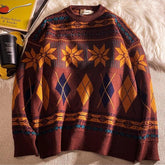 Voguable Pullovers Vintage Retro Christmas Sweater Couple Men's Knitted Sweater Winter Warm Casual Korean Streetwear Harajuku voguable