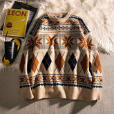 Voguable Pullovers Vintage Retro Christmas Sweater Couple Men's Knitted Sweater Winter Warm Casual Korean Streetwear Harajuku voguable
