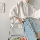 Summer Oversize Shirt Men's Fashion Black White Casual Shirt Men Streetwear Korean Loose Short Sleeve Shirts Mens Pullover Shirt voguable