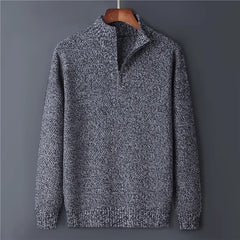 Vintage Half Zipper Mens Pullover Sweater Clothing Spring Autumn Knit wear Men's coat Sweater Male New voguable