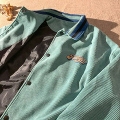 Voguable Retro POLO Collar Bat Sleeve Jacket Women Oversized Corduroy Buttons Up Outerwear New Spring Coat Harajuku Teens Clothes voguable