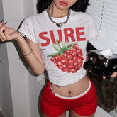 Graffiti Love Printed Graphic T Shirts for Women Streetwear Sexy Summer Crop Tops Round Neck Sleeveless Tees voguable