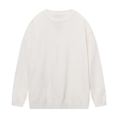 Voguable mens fashion Solid Color Knitted Bottoming Shirt Men's round Neck Men's Long-Sleeved Sweater Hong Kong Style Men's Fashionable Outerwear Spring and Autumn Sweater voguable