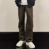 Voguable black men fashion urban Spring and Summer New Drawstring Elastic Waist Loose Army Green Casual Straight Trousers Overalls Men voguable