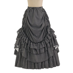 popular Halloween women's Gothic Victorian retro striped skirt Renaissance cosplay