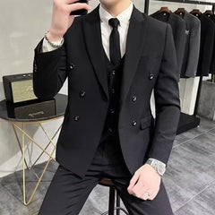 Voguable suits men Casual Suit Jacket Men's Spring and Autumn Wide Songbang Chuangwei Shoulder Pad Light Business Single Suit Jacket voguable