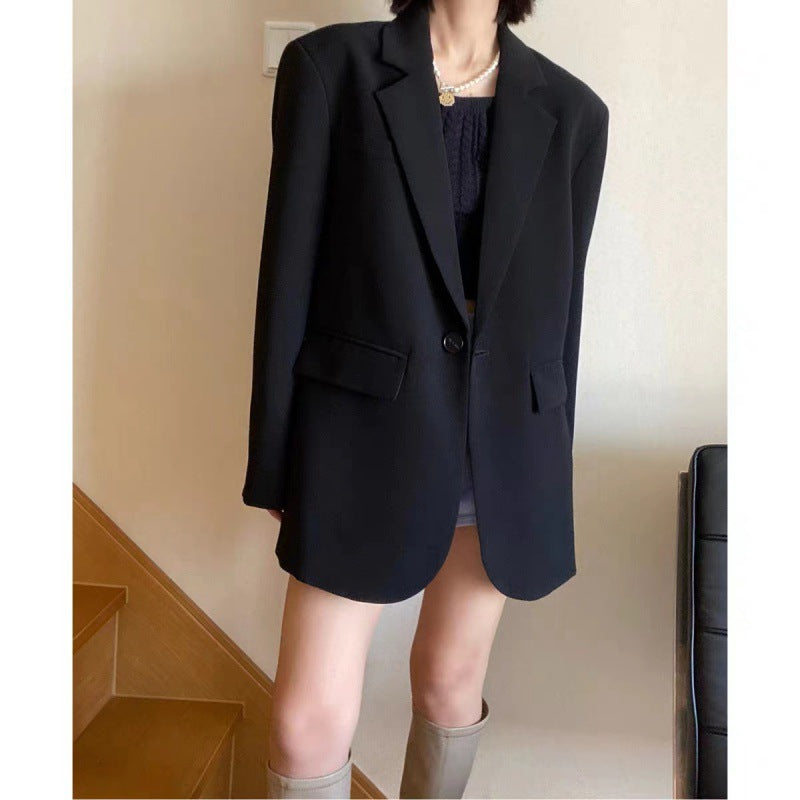 Voguable 2000s fashion High-End Black Elegant Suit Jacket for Women Spring and Autumn 2024 New Small Casual Loose Korean Style Suit voguable