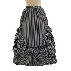 popular Halloween women's Gothic Victorian retro striped skirt Renaissance cosplay