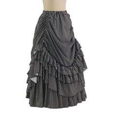 popular Halloween women's Gothic Victorian retro striped skirt Renaissance cosplay