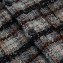 Voguable black men fashion urban Dress Vintage Autumn Japanese Retro Woolen Plaid Loose Long Sleeve Shirt Men's and Women's Neutral Style Coat Fashion voguable