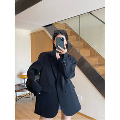 Voguable 2000s fashion High-End Black Elegant Suit Jacket for Women Spring and Autumn 2024 New Small Casual Loose Korean Style Suit voguable