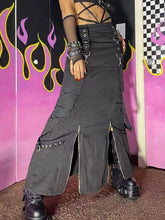 Voguable 2000s fashion Autumn New Women's Clothing Street Hipster Workwear Style Zipper Slit High Waist Mid-Length Skirt voguable