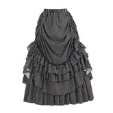 popular Halloween women's Gothic Victorian retro striped skirt Renaissance cosplay