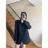 Voguable 2000s fashion High-End Black Elegant Suit Jacket for Women Spring and Autumn 2024 New Small Casual Loose Korean Style Suit voguable