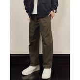 Voguable black men fashion urban Spring and Summer New Drawstring Elastic Waist Loose Army Green Casual Straight Trousers Overalls Men voguable