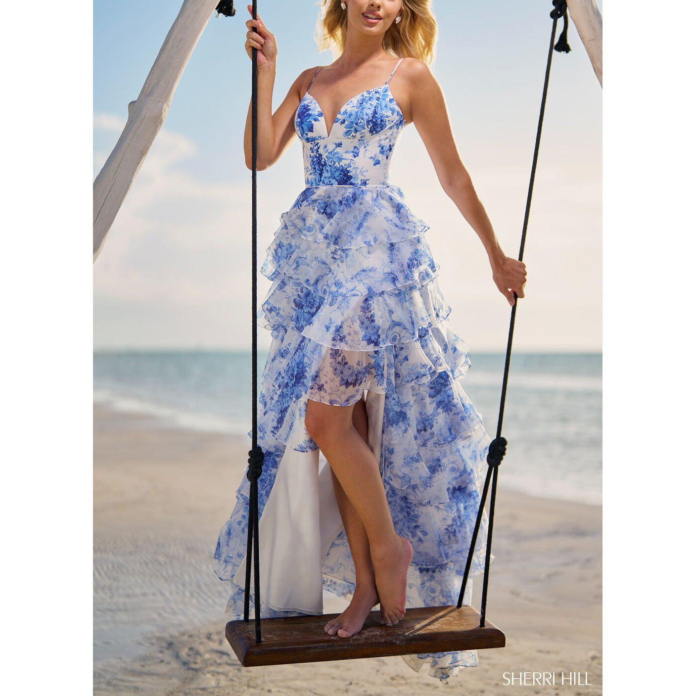 Voguable prom dresses Sexy Women's New Sexy Strap Printed Cake Skirt voguable