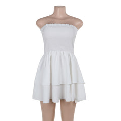 Voguable nightmare dress to impress Summer New Women's Clothing Fashionable Elegant Sexy off-Shoulder Tube Top Cake Skirt for Women voguable