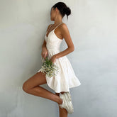 Voguable summer outfits inspo Linen Sling Dress Summer Sleeveless Sexy Slim-Fit Back Dress for Hot Girls voguable