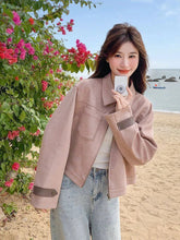 Pink Y2K Faux Suede Jacket Women Vintage Streetwear Long Sleeve Loose Coat Korean Casual Harajuku Fall Winter Outwear Tops voguable