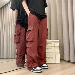 Men Casual Cargo Pants Streetwear Big Pocket Baggy Mopping Trousers Harajuku Hip Hop Loose Women Wide Leg Pants Overalls voguable
