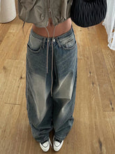 Voguable Streetwear Baggy Jeans Women Fashion Low Waist Jean Pants Y2K Vintage Casual Oversize Straight Washed Denim Trousers voguable