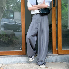 Oversized Black Suit Pants Men Fashion Social Mens Dress Pants Korean Loose Wide Leg Pants Mens Office Formal Trousers M-3XL voguable