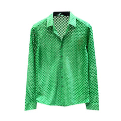 Voguable Summer Trendy Ice Silk Loose Fit Men's Short Sleeve Shirt Half Sleeve Ice Silk Draping Standard Style Cotton Polyester Blend voguable