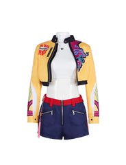 KPOP Mira Zoey Rumi Cosplay Costume Wig Women Suit Halloween Carnival Party Comic-con Role Playing Outfit voguable