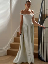 Elegant Solid Color Off Shoulder Fashion Long Dress Women's Backless Sleeveless Party Dresses New Spring Banquet Vestidos