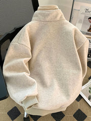 American Heavy Fake Two-piece Thick Wool Jacket Men's 2025 Winter American Workwear Woolen Jacket Top Aesthetic Urban voguable