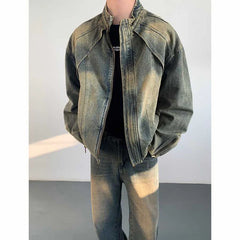 2024 American Zipper Denim Jacket High Quality Outwear High Street Design Denim Jacket Man Woman Hip Hop Retro Coats y2k fashion voguable